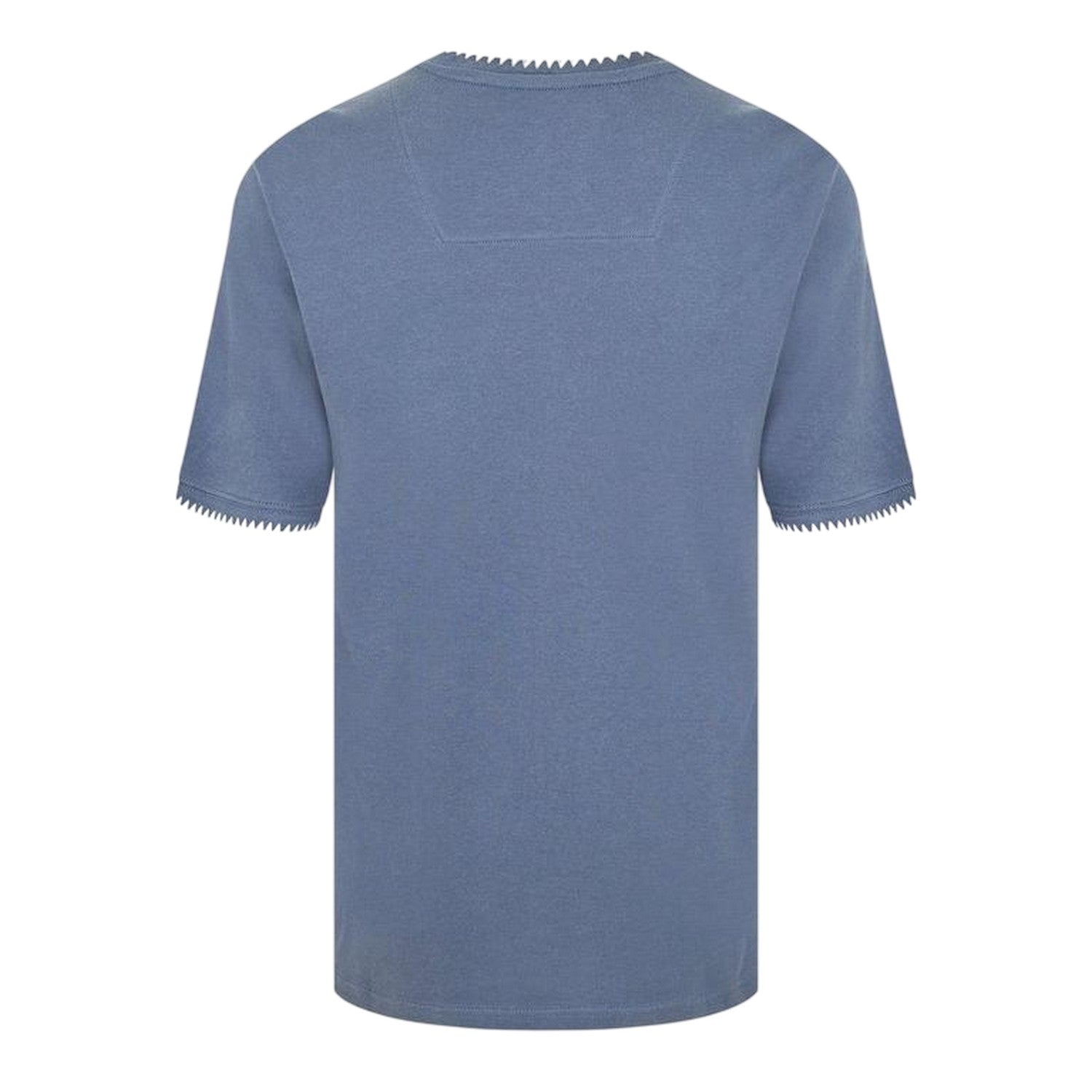 Stonewash Denim-Ecru - Back - Threadbare Mens Perth Knitted T-Shirt
