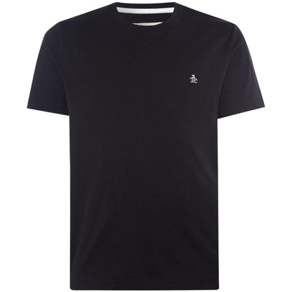 Black - Front - Original Penguin Mens Pin Point Embroidered T-Shirt