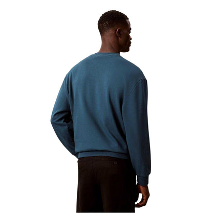 Teal - Back - Calvin Klein Mens Woven Sweatshirt
