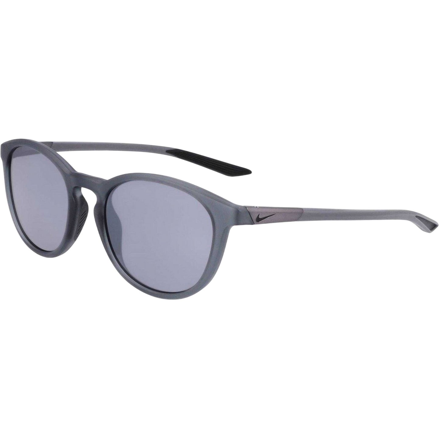 Dark Grey-Silver Grey - Side - Nike Mens Evolution Round Frame Sunglasses