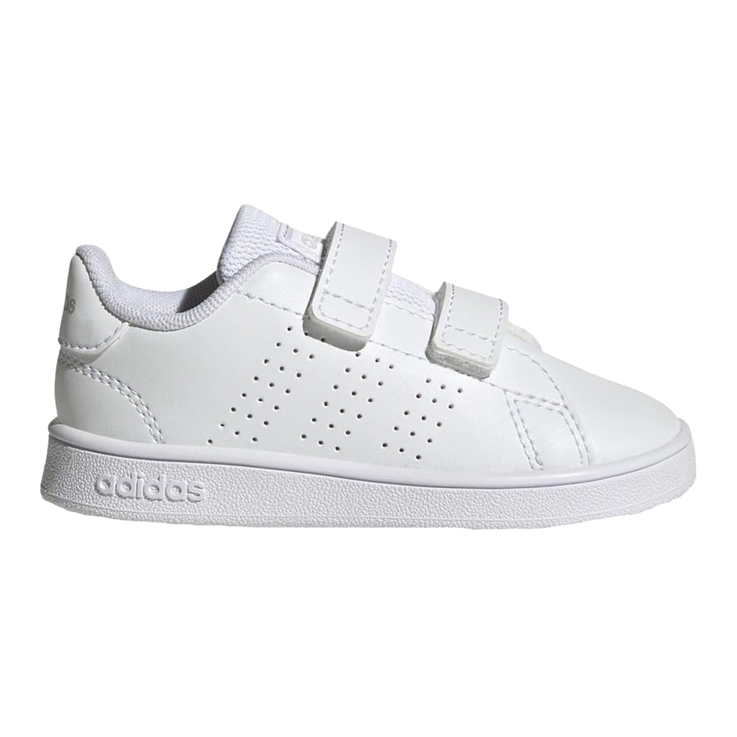 White-Grey - Back - Adidas Childrens-Kids Advantage Court Lifestyle Trainers