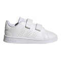 White-Grey - Back - Adidas Childrens-Kids Advantage Court Lifestyle Trainers