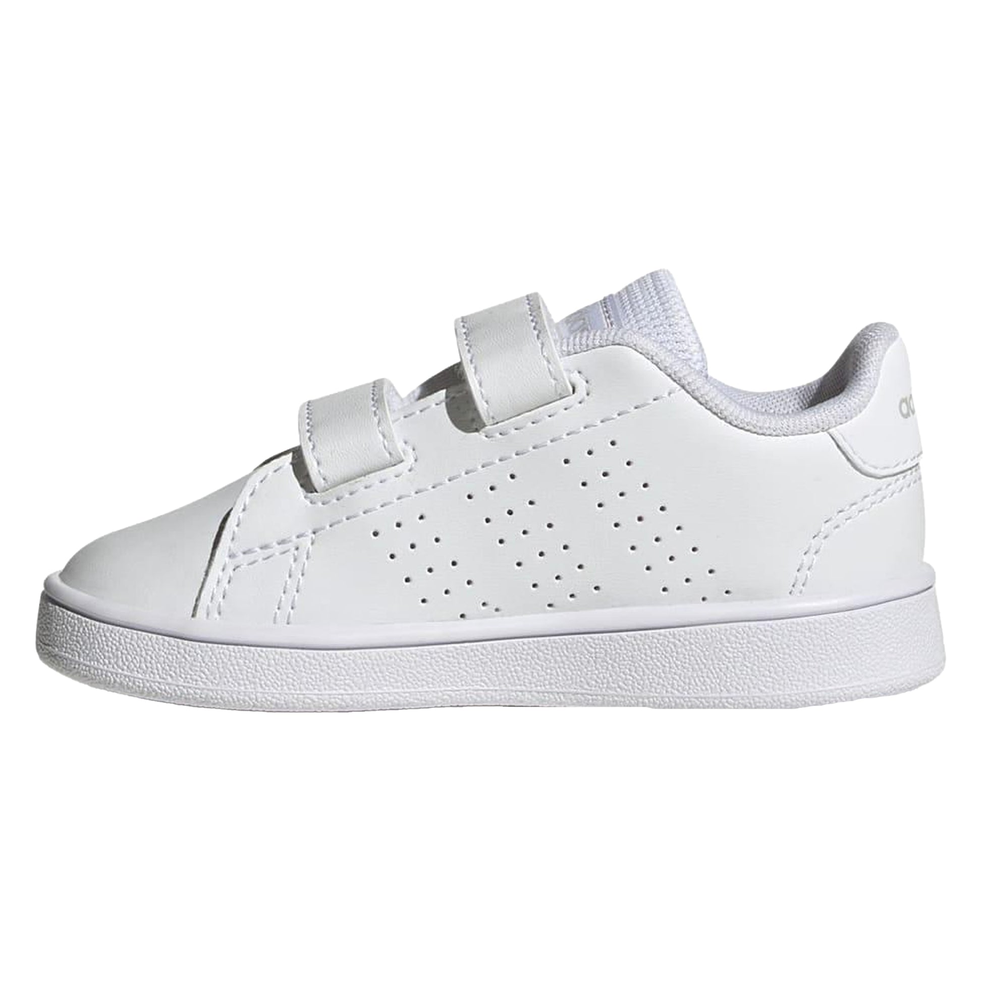 White-Grey - Side - Adidas Childrens-Kids Advantage Court Lifestyle Trainers