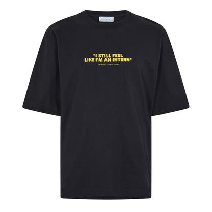 Black - Front - Off White Mens Feel Like An Intern T-Shirt
