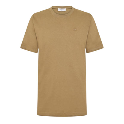 Beige - Front - Off-White Mens Logo Cotton Slim T-Shirt