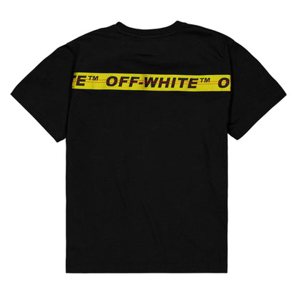 Black - Back - Off White Boys Industrial Cotton T-Shirt