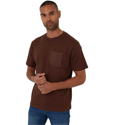 Chestnut - Front - Threadbare Mens Havana T-Shirt