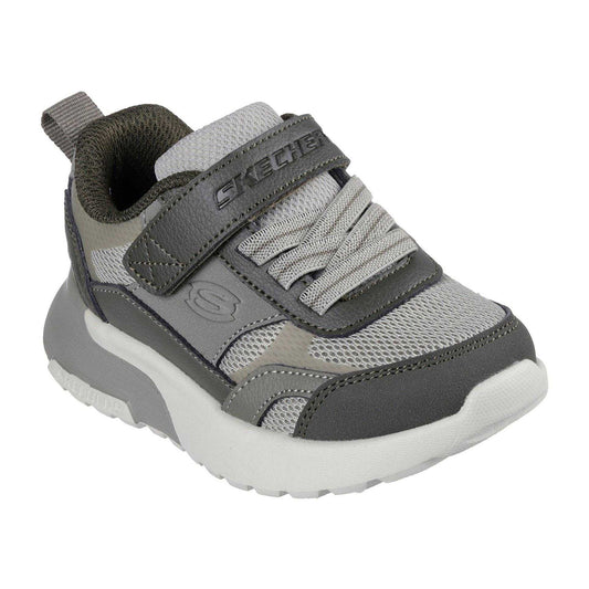 Olive - Front - Skechers Childrens-Kids SKX 225 Leather Trainers