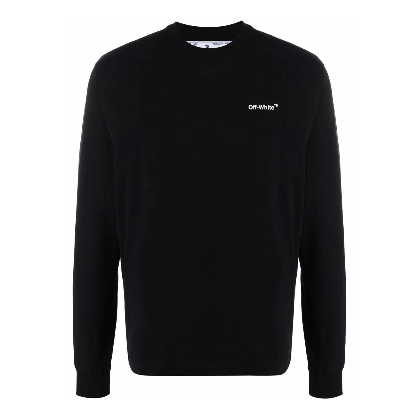 Black-Pink - Front - Off-White Mens Jersey Long-Sleeved T-Shirt
