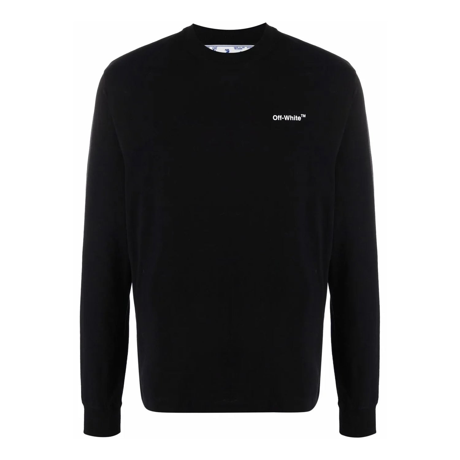 Black-Pink - Front - Off-White Mens Jersey Long-Sleeved T-Shirt