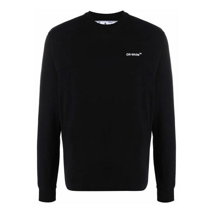 Black-Pink - Front - Off-White Mens Jersey Long-Sleeved T-Shirt