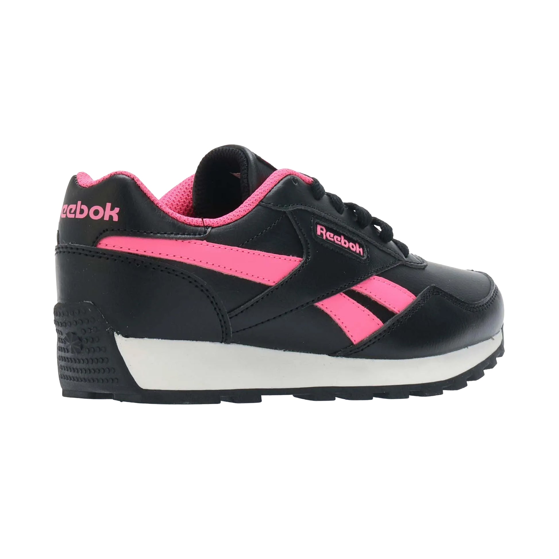 Cloud White-Core Black-Atomic Pink - Back - Reebok Childrens-Kids Classic Royal Rewind Trainers
