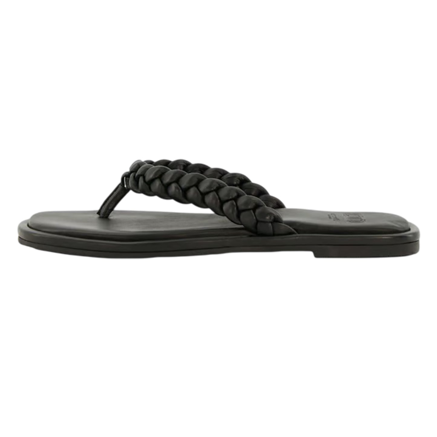 Black - Back - Dune London Womens-Ladies Toe Post Flat Sandals