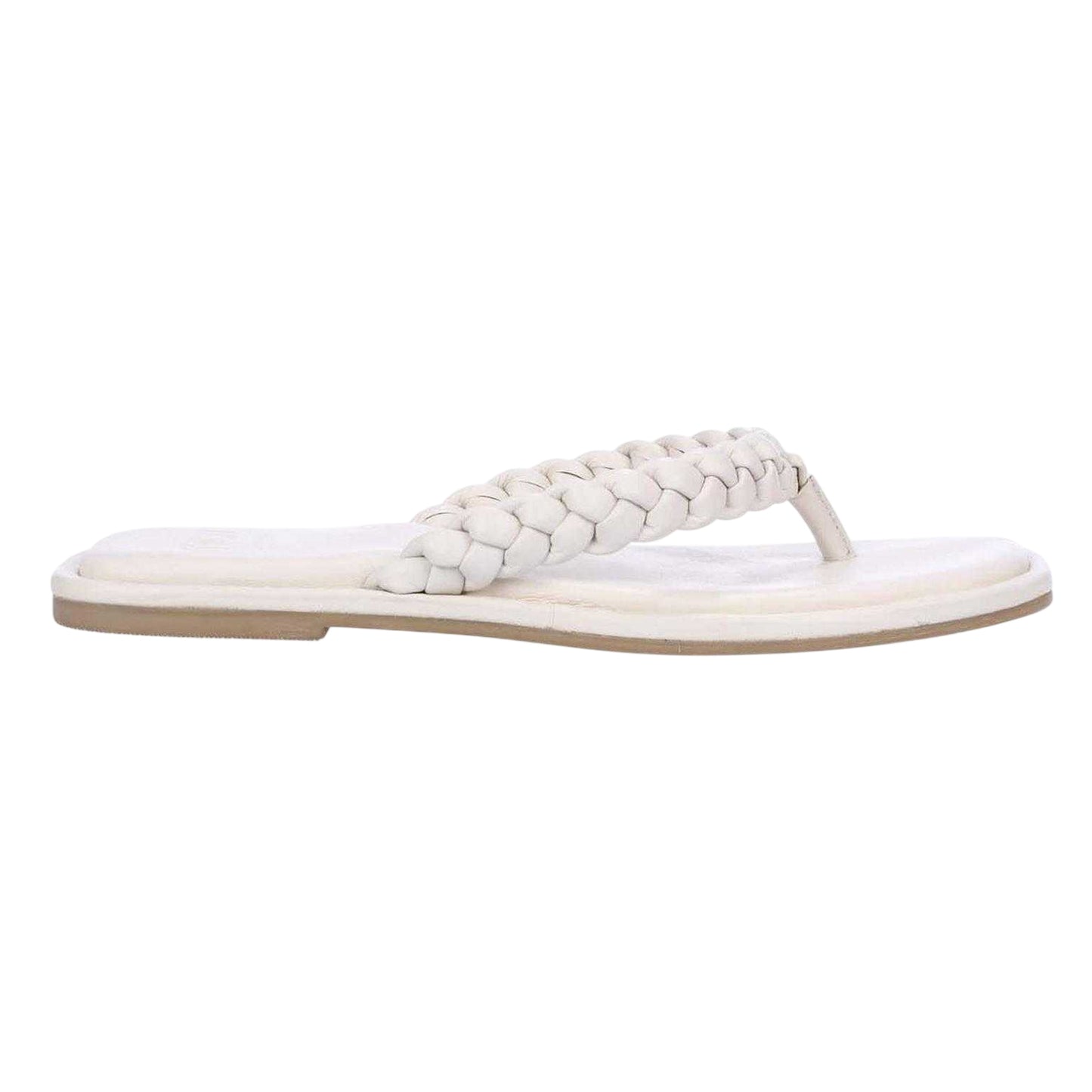 Ecru - Front - Dune London Womens-Ladies Toe Post Flat Sandals