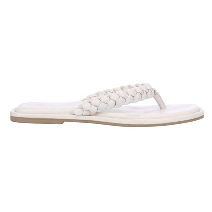 Ecru - Front - Dune London Womens-Ladies Toe Post Flat Sandals