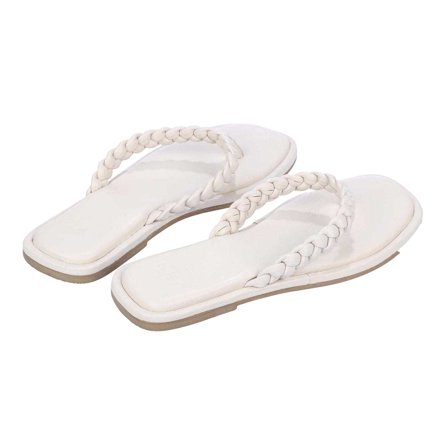 Ecru - Back - Dune London Womens-Ladies Toe Post Flat Sandals