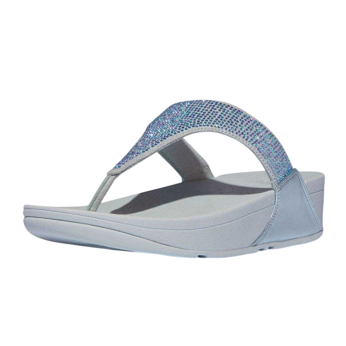 Blue - Back - FitFlop Womens-Ladies Crystal Embellished Sandals