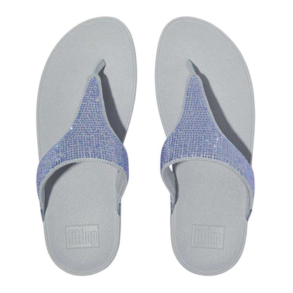 Blue - Side - FitFlop Womens-Ladies Crystal Embellished Sandals