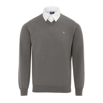Slate - Front - Giorgio Mens Knitted V Neck Jumper