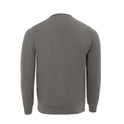 Slate - Back - Giorgio Mens Knitted V Neck Jumper