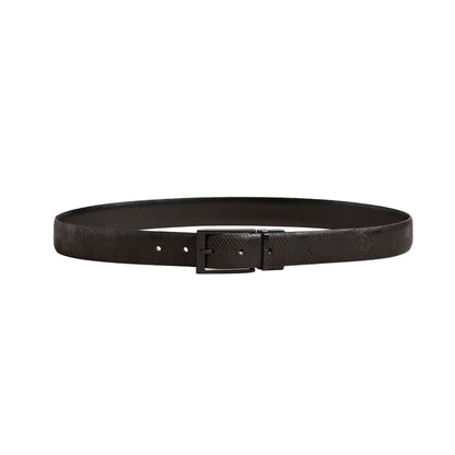 Black - Front - Ted Baker Checkinn House Checked Leather Belt