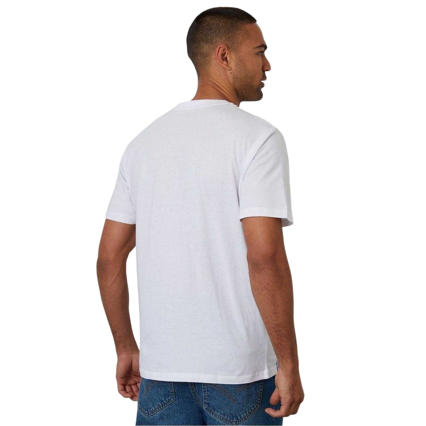 White - Back - Threadbare Mens Pizza Knitted T-Shirt