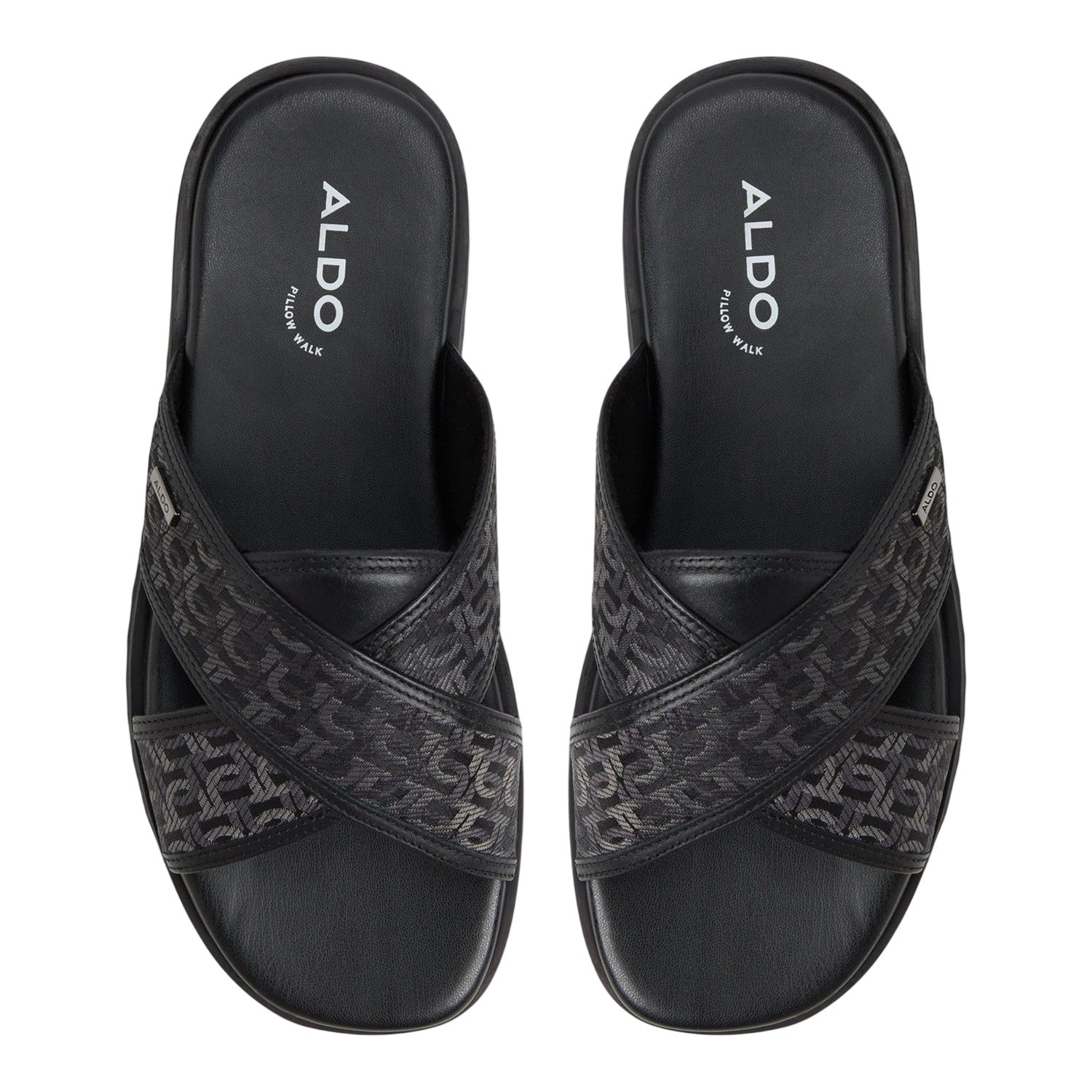 Black - Lifestyle - Where´s That From Womens-Ladies Floral Pattern Raffia Flat Slides