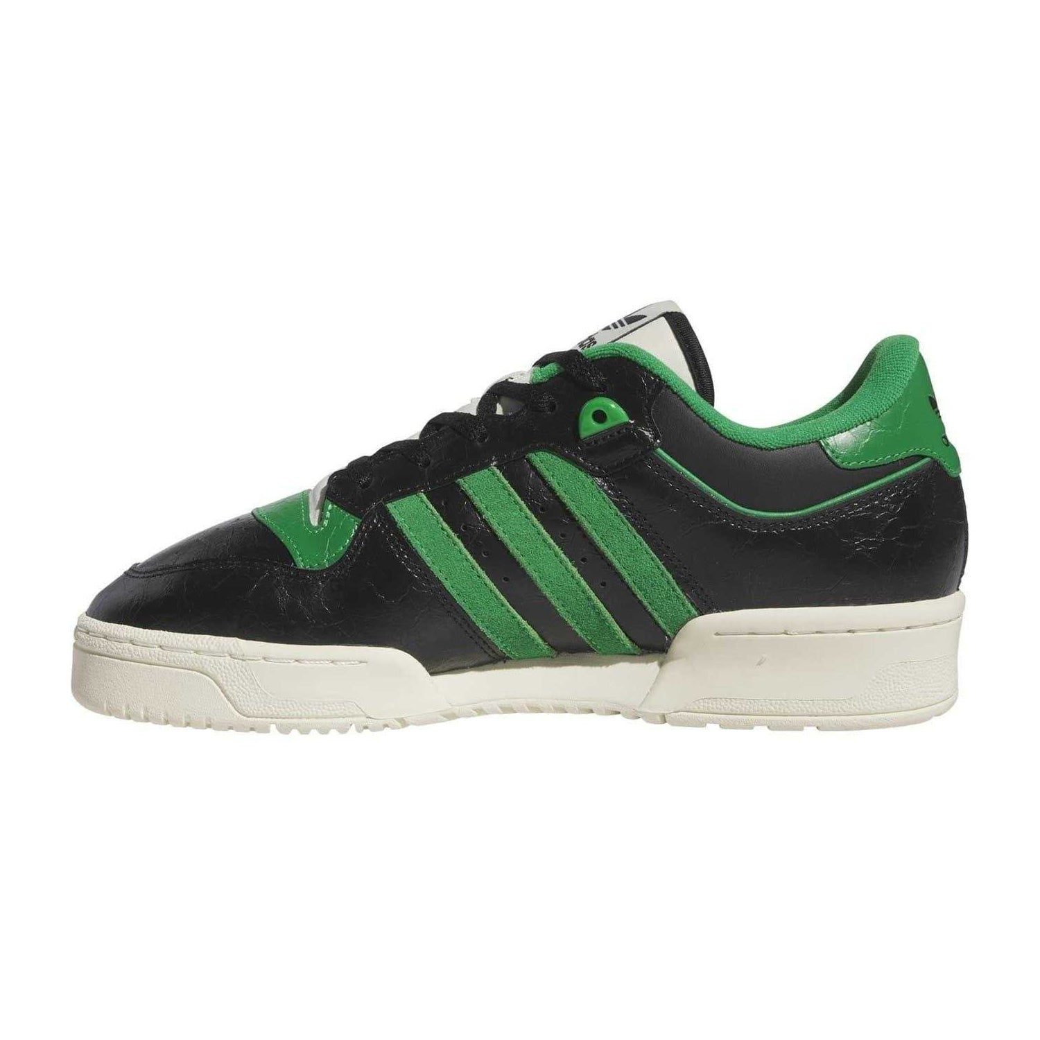 Black - Side - Adidas Unisex Adult Rivalry Leather Low Flat Trainers