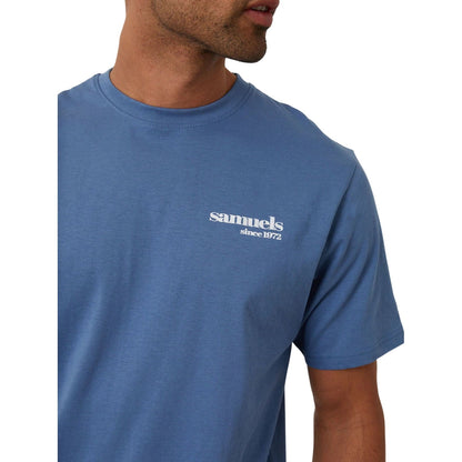 Denim Blue - Side - Threadbare Mens Samuels Regular T-Shirt