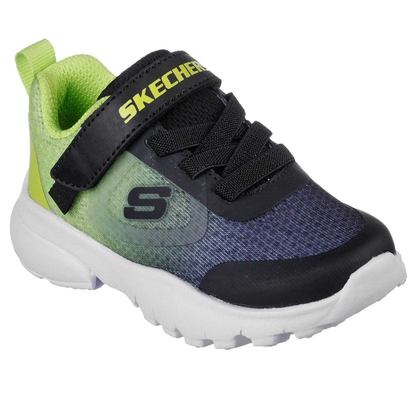 Black-Lime - Back - Skechers Childrens-Kids Razorflex Trainers