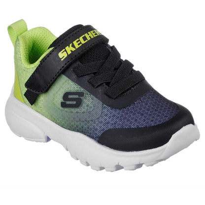 Black-Lime - Back - Skechers Childrens-Kids Razorflex Trainers