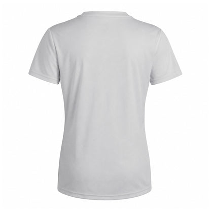 Grey - Back - Adidas Womens-Ladies Designed 2 Move 3 Stripes T-Shirt