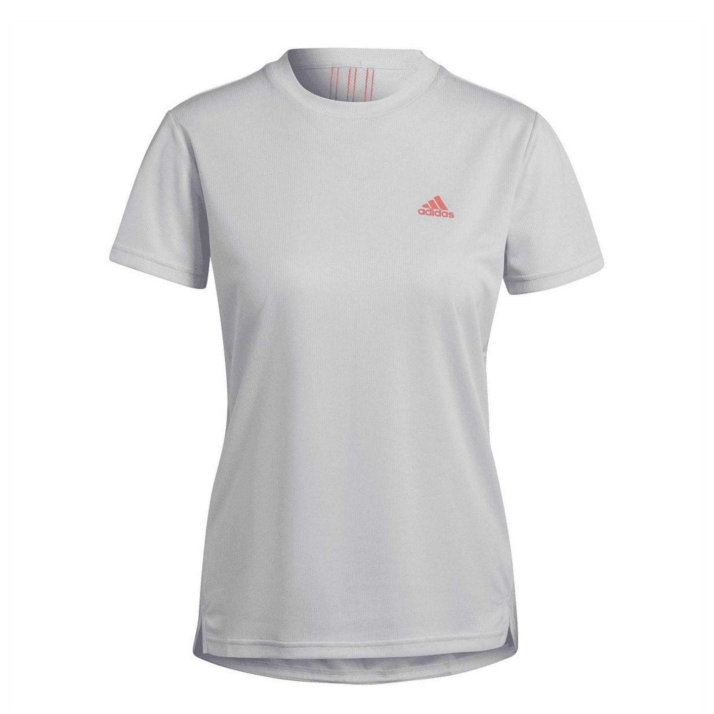 Grey - Front - Adidas Womens-Ladies Designed 2 Move 3 Stripes T-Shirt