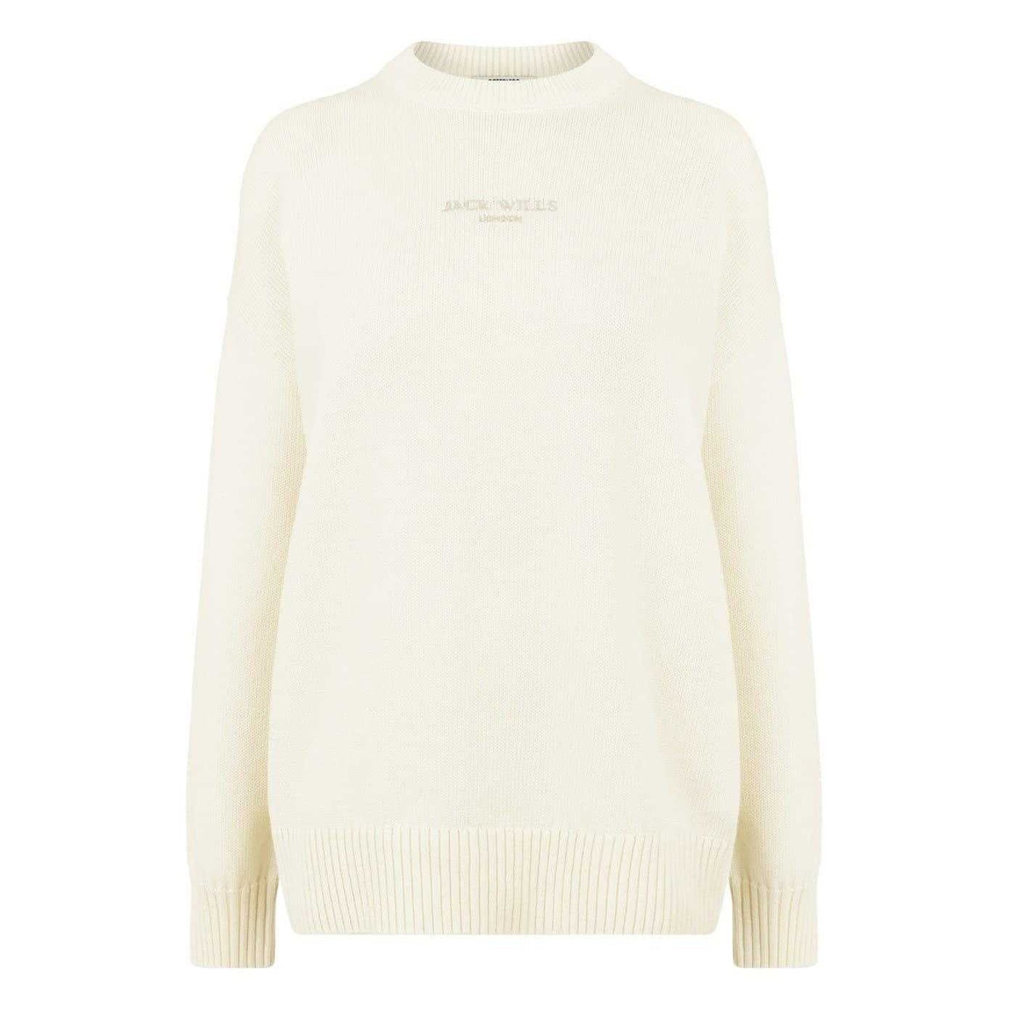 Vintage White - Front - Jack Wills Womens-Ladies Speckle Knitted Jumper