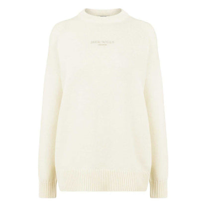 Vintage White - Front - Jack Wills Womens-Ladies Speckle Knitted Jumper