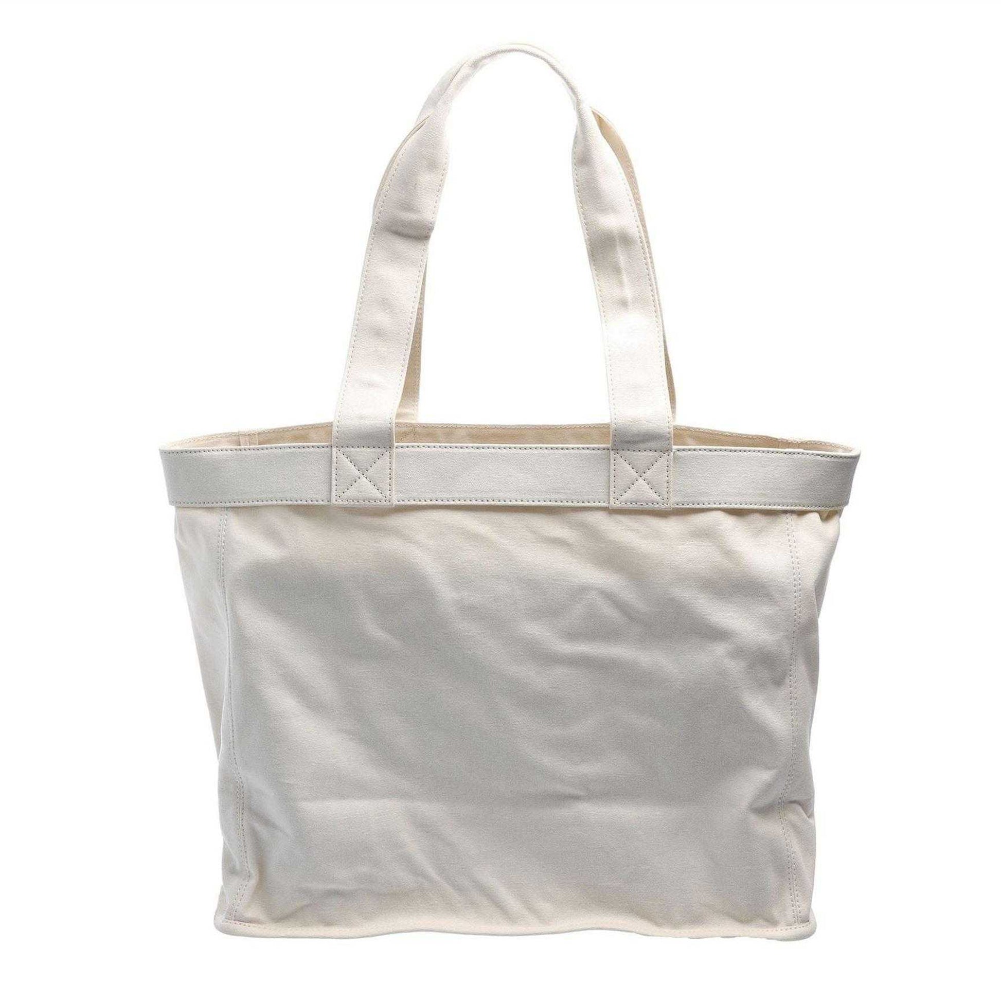 White Faded White - Back - Hugo Womens-Ladies Becky Canvas Tote Bag