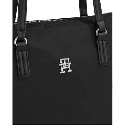 Black - Side - Tommy Hilfiger Womens-Ladies Poppy Tote Bag