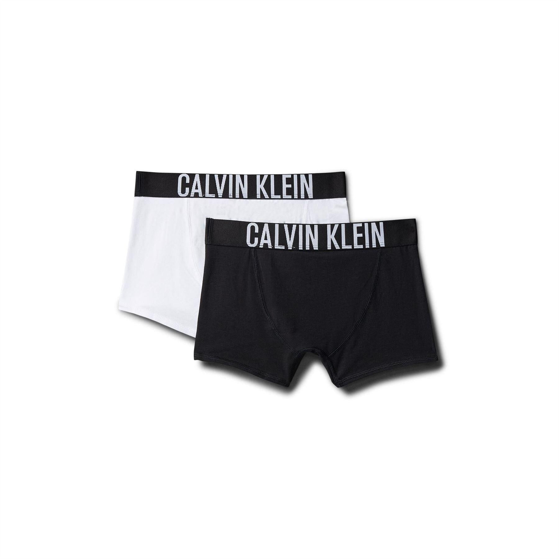 Black-White - Back - Calvin Klein Boys Boxer Briefs (Pack of 2)