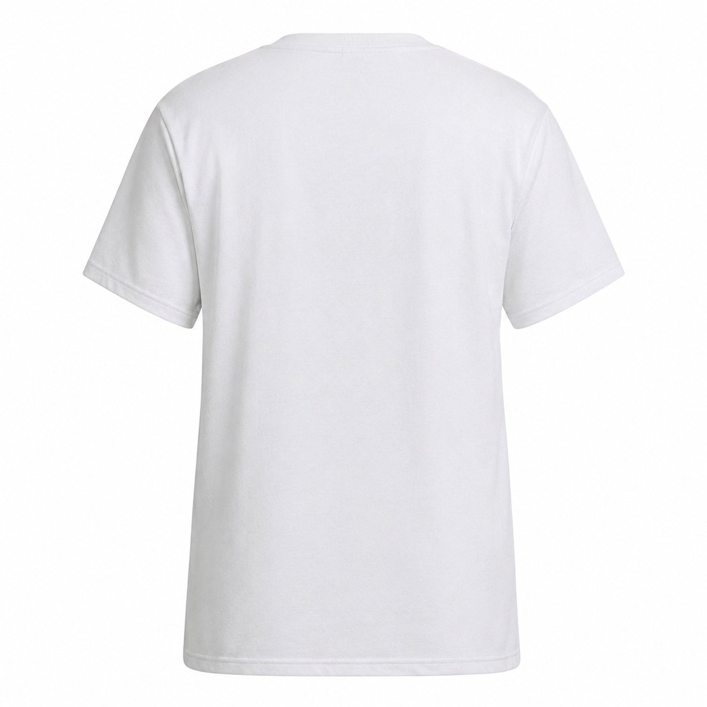 White - Back - Adidas Womens-Ladies Icons Logo T-Shirt