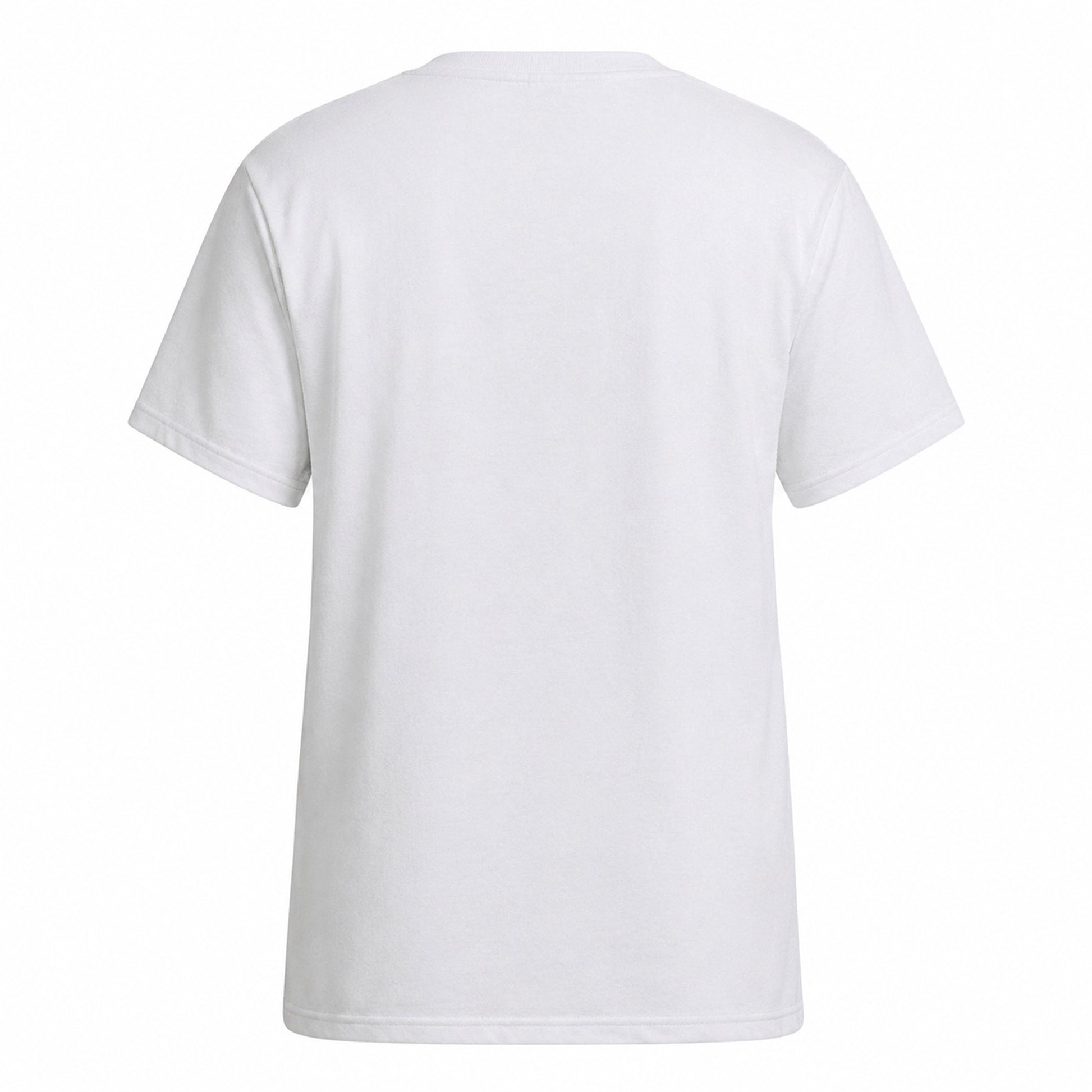 White - Back - Adidas Womens-Ladies Icons Logo T-Shirt