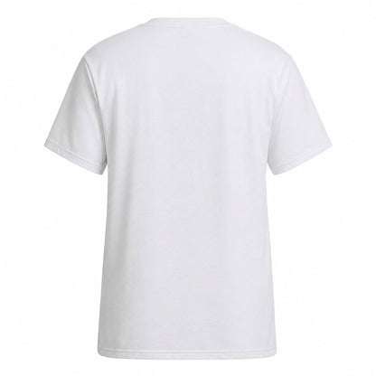 White - Back - Adidas Womens-Ladies Icons Logo T-Shirt