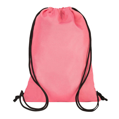 Pink - Back - Slazenger Drawstring Bag