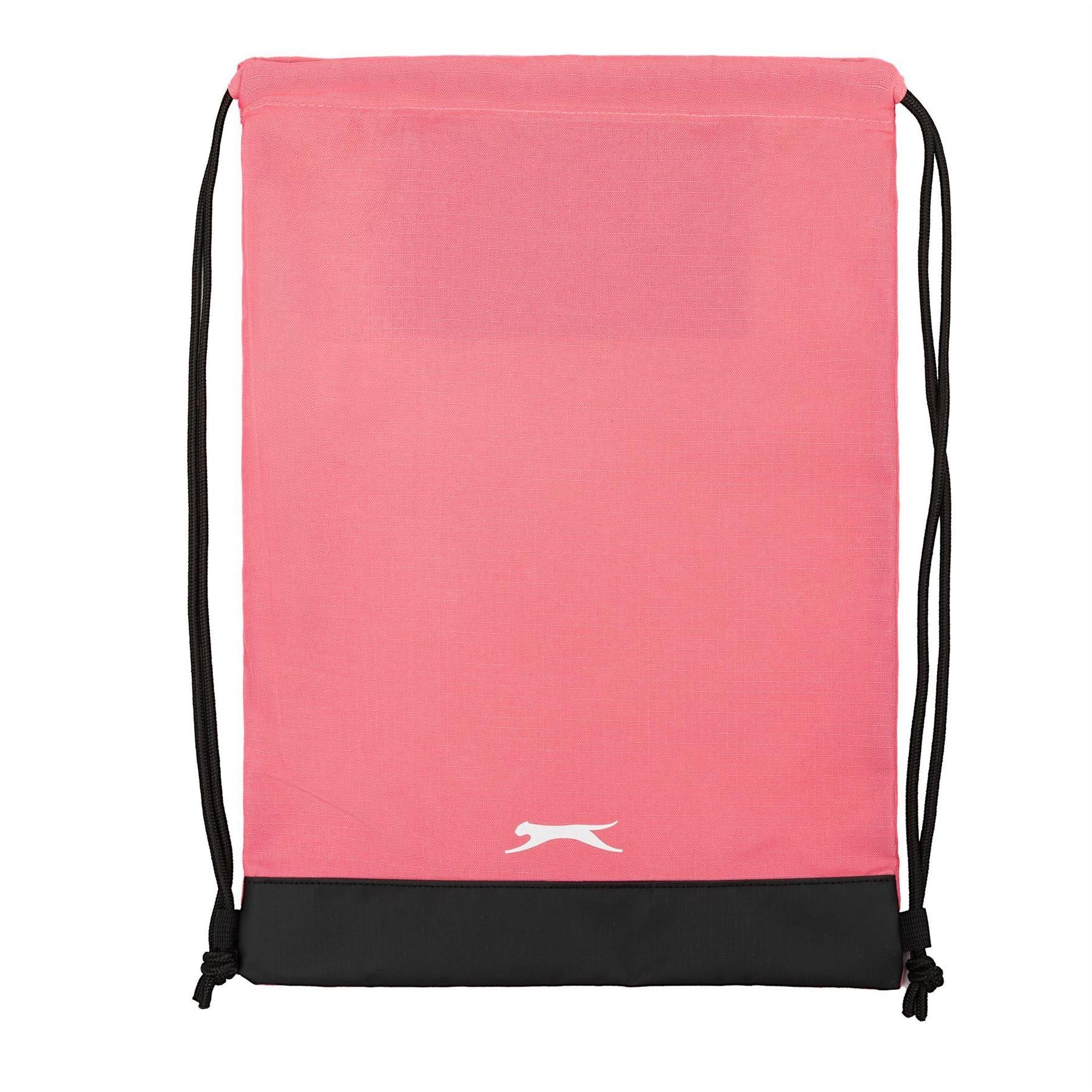 Pink - Side - Slazenger Drawstring Bag