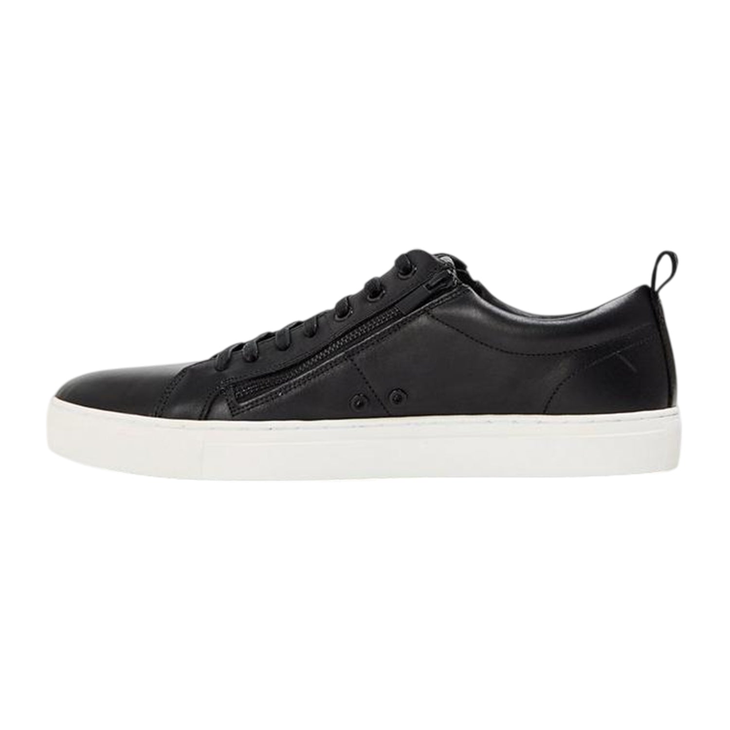 Black - Back - Hugo Mens Monk Leather Flat Trainers