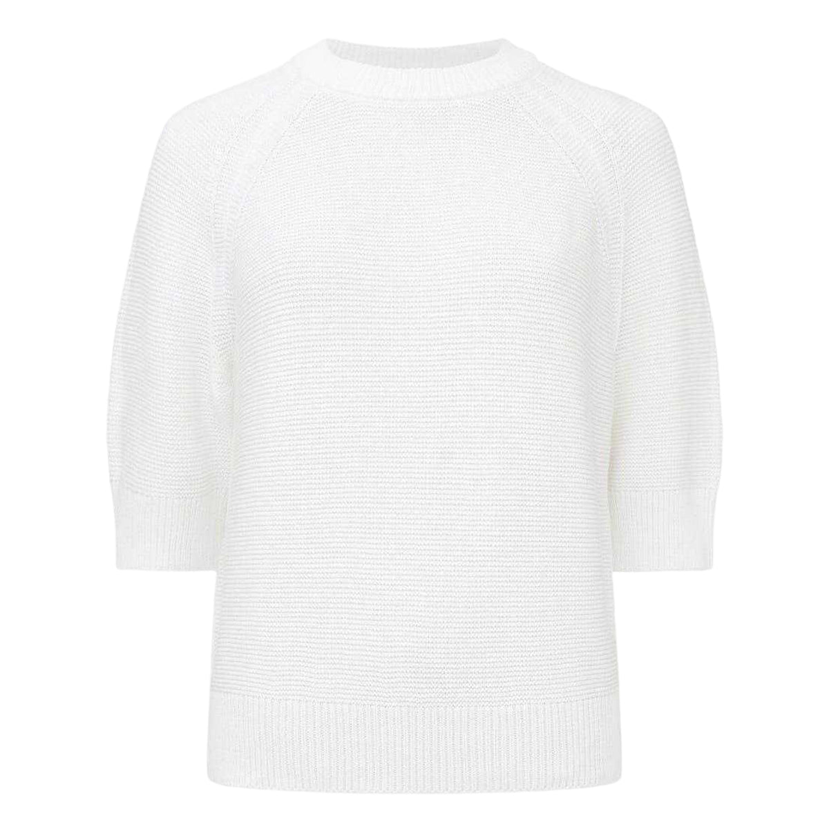White - Front - French Connection Womens-Ladies Relaxed Fit 3-4 Sleeve Sweater Top