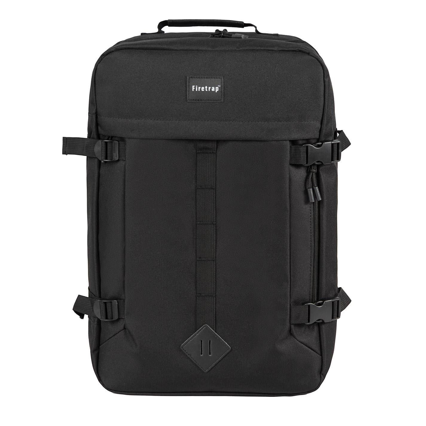 Black - Front - Firetrap Travel Backpack