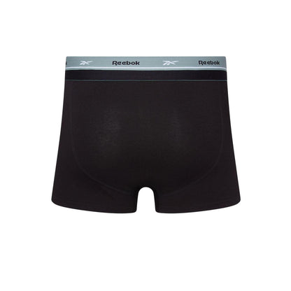 Black - Side - Reebok Mens Cotton Blend Boxer Shorts (Pack of 3)