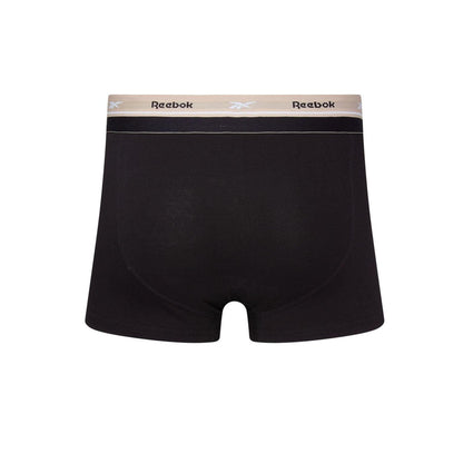 Black - Pack Shot - Reebok Mens Cotton Blend Boxer Shorts (Pack of 3)