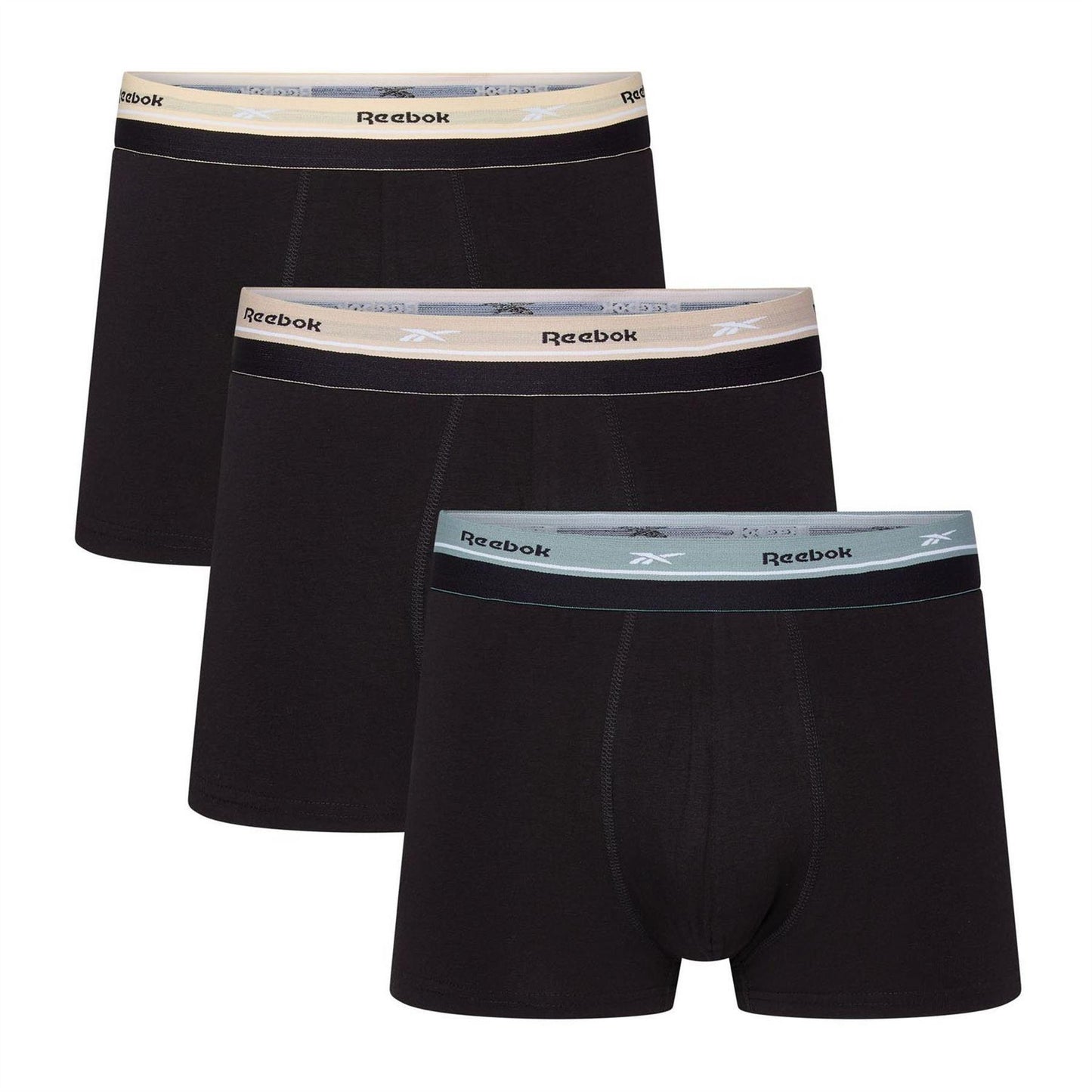 Black - Front - Reebok Mens Cotton Blend Boxer Shorts (Pack of 3)