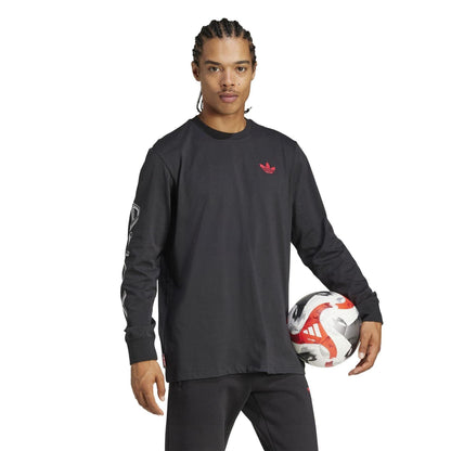 Black - Lifestyle - Adidas Mens Ajax Amsterdam Long-Sleeved T-Shirt